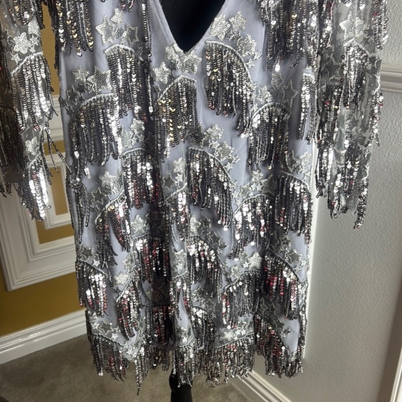 FOR LOVE & LEMONS
ETOILE SEQUIN FRINGE DRESS - Picture 6 of 17